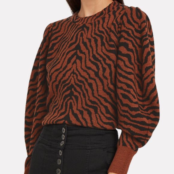 Ulla Johnson Zebra Jacquard Sweater - Picture 2 of 8